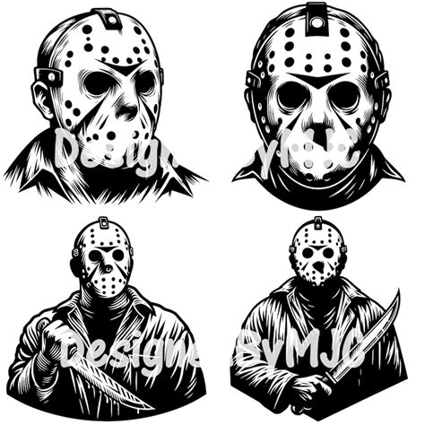 Jason Voorhees Silhouette Etsy