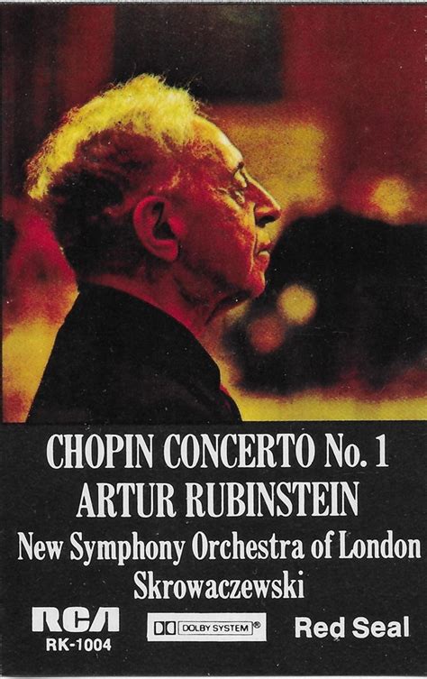 Arthur Rubinstein Chopin Concerto No 1 Cassette Discogs