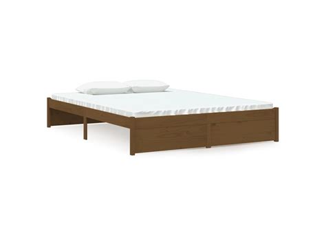 Vidaxl Estrutura De Cama Casal X Cm Madeira Maci A Castanho Mel