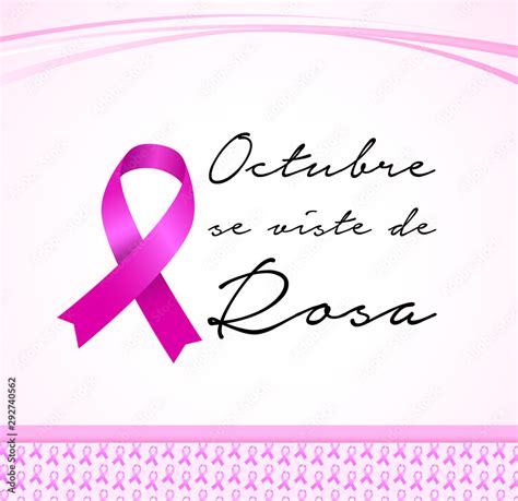 Octubre Se Viste De Rosa October Wears Pink Spanish Text Breast