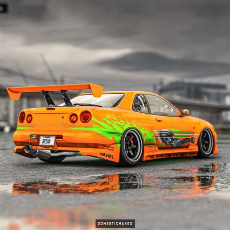 Nissan Skyline Gtr R Orange By Dmanipulasi On Deviantart