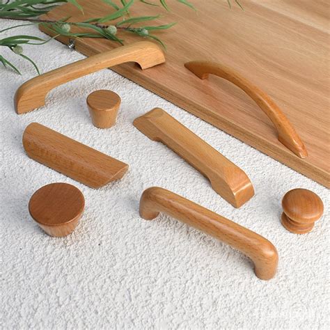 Nordic Style Drawer Handle Drawer Handle Wardrobe Handle Wooden Handle