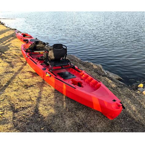 Fishing Kayak Two Person Rotomolded Uv Resistant Lldpe Tandem Pedal