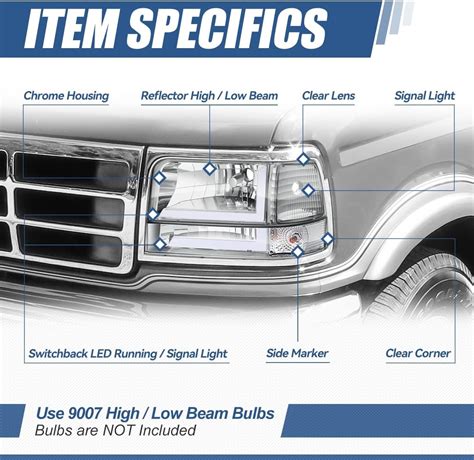 Switchback Juego De Faros Delanteros Secuenciales L Led Drl Y