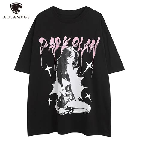 Streetwear Mens Baggy T Shirts Letters Sexy Girls Print T Shirt Casual Fashion Hip Hop Tees