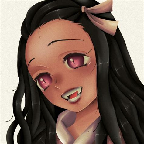 Colored Nezuko Manga Panel