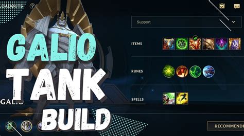 Galio Tank Support Build League Of Legends Wildrift Youtube