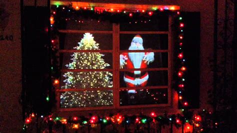 Christmas Window Santa A Video Projection Display Youtube