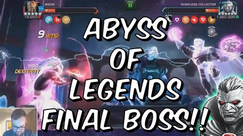 Abyss Of Legends Collector Final Boss Fight And 6 Star Crystal Opening Marvel Contest Of