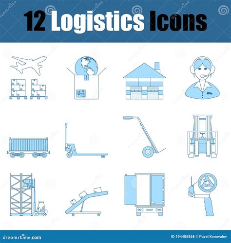 Logistics Icon Set Stock Vector Illustration Of Manufacturing 194485868