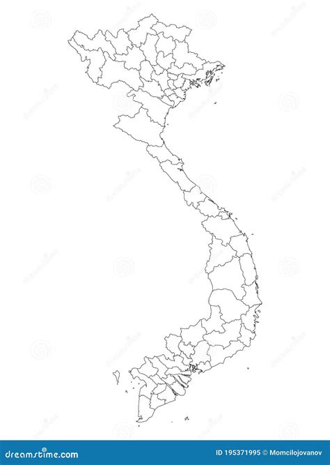 Map Of Administrative Division Of Vietnam Stock Vector Illustration