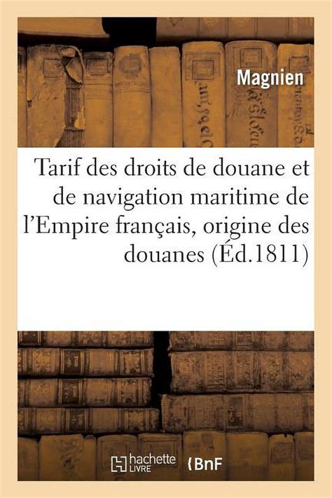 Sciences Sociales Tarif Des Droits De Douane Et De Navigation Maritime