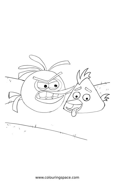 Angry Birds Chuck Balloon Bird Characters Coloring Sheet Colouringspace