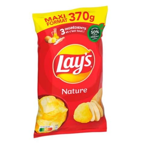 Chips Lays Saveur Nature 370gsachet 6 Sachets Cdiscount Au Quotidien