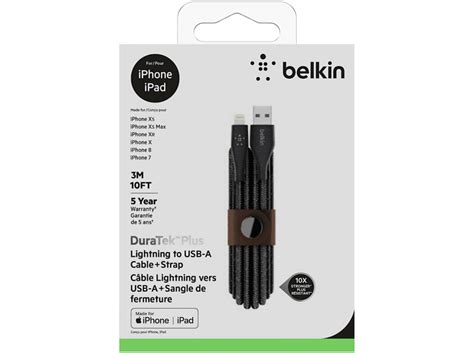 BELKIN F8J236BT04 BLK 1 2M SCHWARZ DURATEK PLUS LIGHTNING Lightning