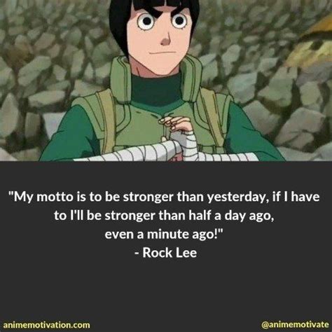 14 memorable rock lee quotes from the naruto series – Artofit