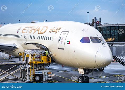 Abu Dhabi UAE December 2022 Etihad Aircraft At Abu Dhabi