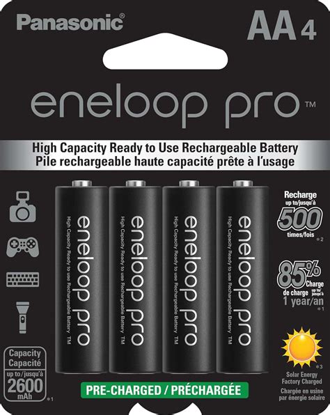 Amazon Panasonic BK 3HCCA4BA Eneloop Pro AA High Capacity Ni MH