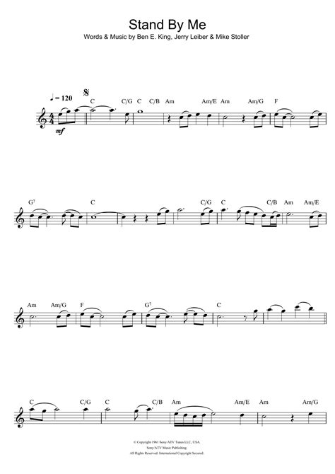 Stand By Me By Ben E King Sheet Music For Flute Solo At Sheet Music Direct