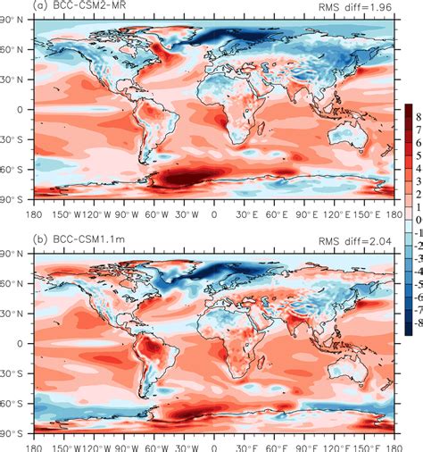 Annual Mean Surface M Air Temperature Biases C Of A