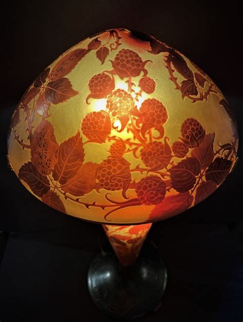 Proantic Lampe Champignon Art Nouveau signée d Argental