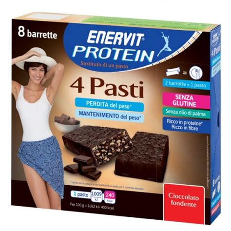 Pasto Sostitutivo Enervit Protein Barrette Cioccolato Fondente