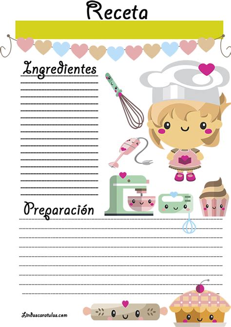 Plantilla Para Una Receta