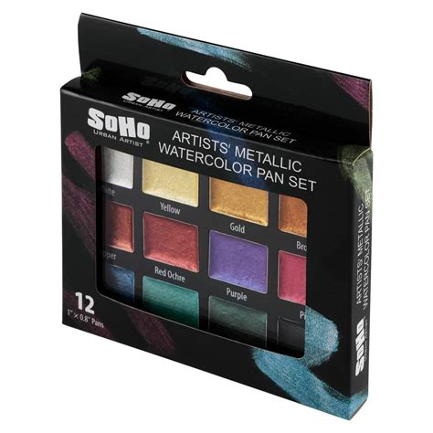 Soho Artist Metallic Watercolors Pan Set Of Jerry S Artarama