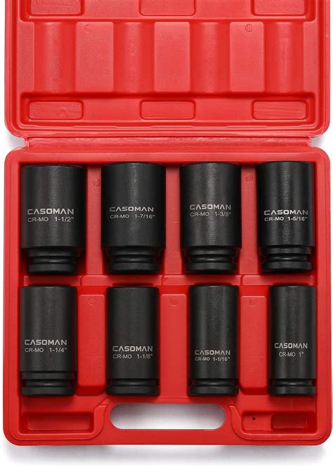 Casoman Drive Deep Impact Socket Set Piece Set Sae Sizes