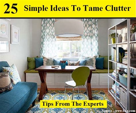 simple ideas  tame clutter home  life tips