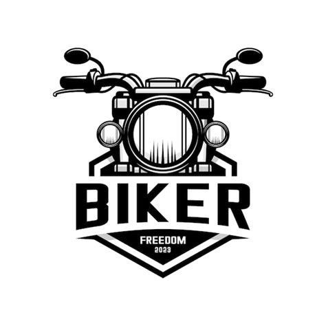 Logotipo De Motocicleta O T Tulo Biker Vetor Premium