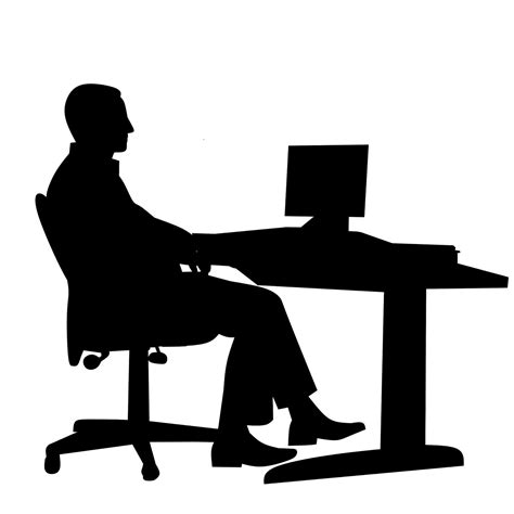 office, man, desk, computer, business, chair, desktop, worker, sitting ...