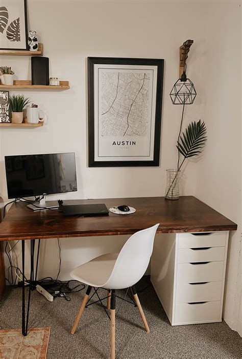 DIY Hairpin Leg Desk with Drawers | Office room decor, Home office ...