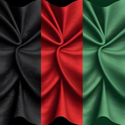 Afghan Flag Colors on Realistic Fabric Texture with Dynamic Folds ...