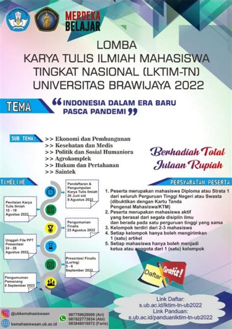 Lomba Karya Tulis Ilmiah Mahasiswa Tingkat Nasional LKTIM TN