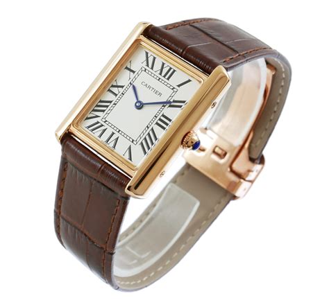 Cartier Tank Solo Xl Rosegold Lederarmband Replica To Watchhero Der