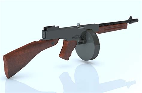 Thompson Tommy Sub Machine Gun Model In Poser Daz Studiposer World