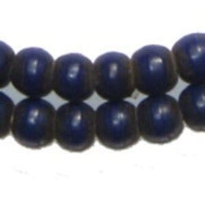 Padre African Trade Beads Blue Antique Ethiopian Strand Padr Rnd Blu