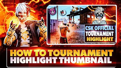 How To Make Free Fire Tournament Highlights Thumbnail Tutorial Bangla