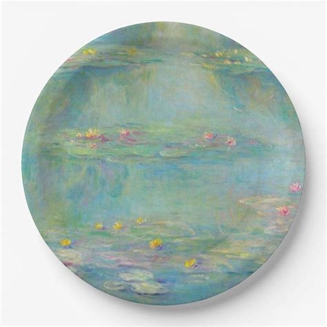 Water Lilies Series By Claude Monet Paper Plates Zazzle Diy Pottery