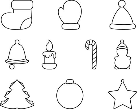 Christmas Ornament Outline Vector Art Icons And Graphics For Free Download