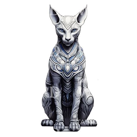 Egyptian Cat Statue Tattoo Design – Tattoos Wizard Designs