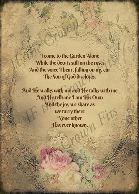 In The Garden Hymn Printable