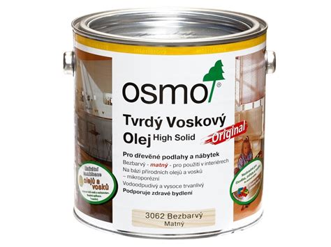 Osmo Original tvrdý voskový olej mat 3062 0 75l podlahybradac cz