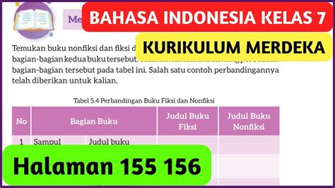 Kunci Jawaban Bahasa Indonesia Kelas 7 Halaman 155 156 Kurikulum Merdeka Youtube