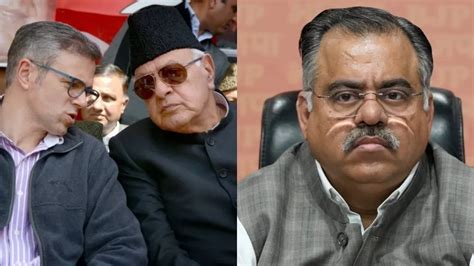 Tarun Chugh Omar And Farooq Abdullah Are Pakistan S Ambassadors In