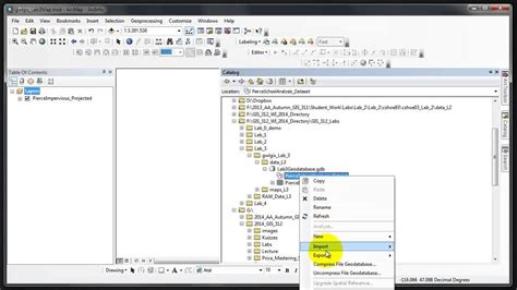 Gis Lab Importing To Gdb Fds A Gis Arcmap Sp Video