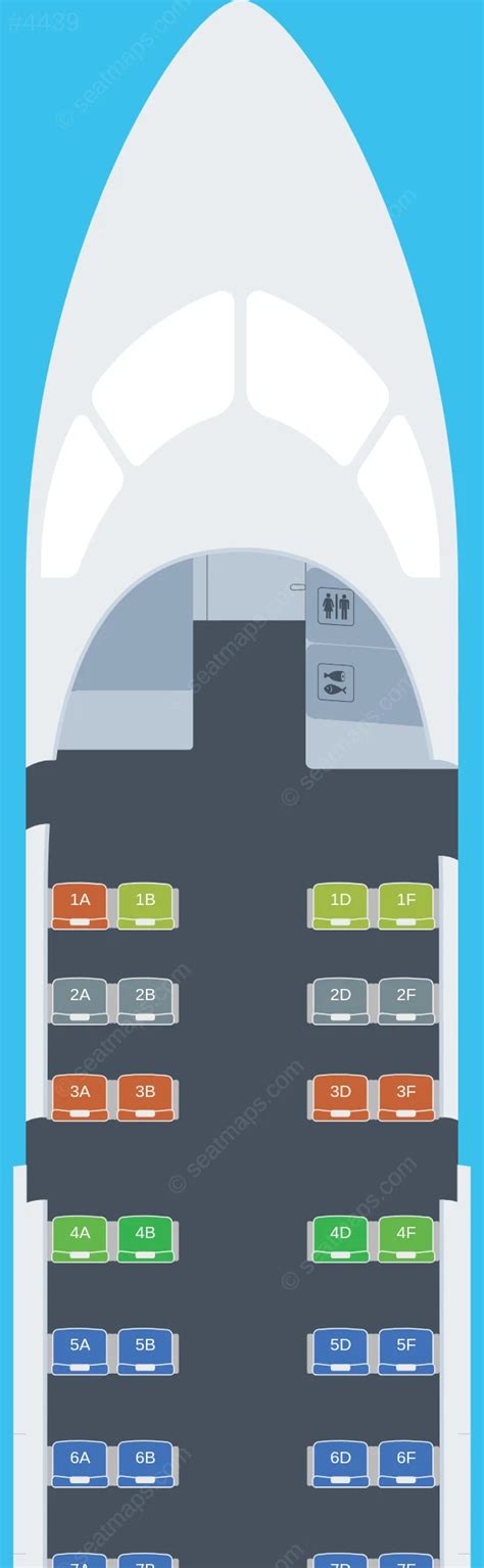 Seat Map Of Wasaya Airways De Havilland Dash Q Q Aircraft