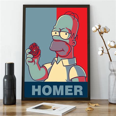 Quadro Decorativo Poster Homer Simpson Os Simpsons Arte Para Sala