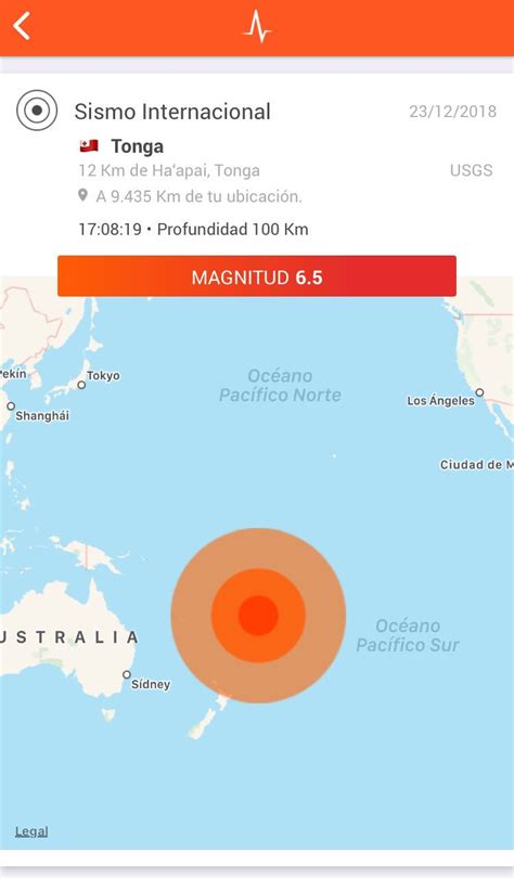 SkyAlert on Twitter Sismo en la región de las islas Tonga M6 5 USGS